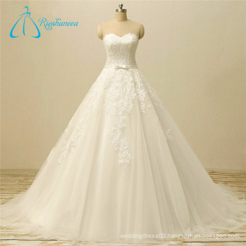 Sweetheart Bandage Tulle Lace Appliques Western Wedding dress Patterns